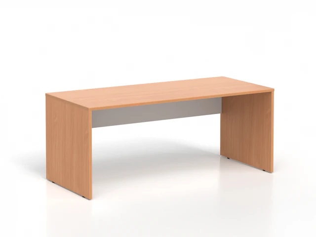 Kancelársky stôl LUTZ 180x80 buk + biela