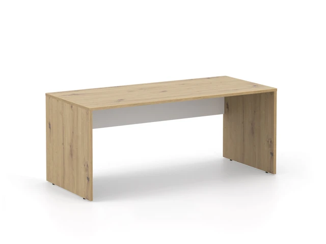Kancelársky stôl LUTZ 180x80 dub artisan + biela