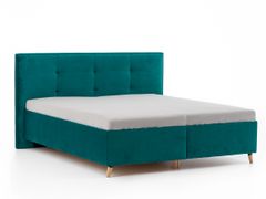 Manželská posteľ 160 cm DREVONA® ZARA, tyrkysová Terra 75