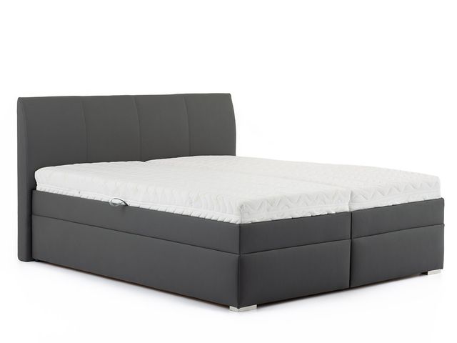 Manželská posteľ 180x200 cm šedá koženka, SONIA 180, Eternity 18