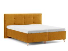 Manželská posteľ 180 cm DREVONA® ZARA, žltá Terra 48