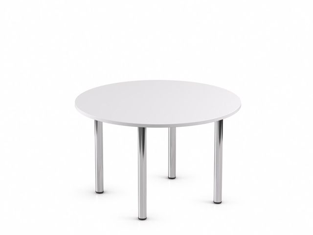 Okrúhly stôl biely Ø 120 cm REA FLAT 4