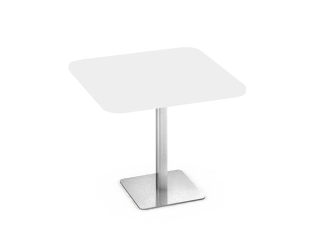 Kuchynský stôl biely 80x80 nerez podnož REA LAT 5