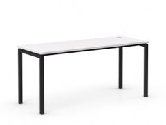 Stôl do pracovne biely RP-SPK-1600 | čierne nohy