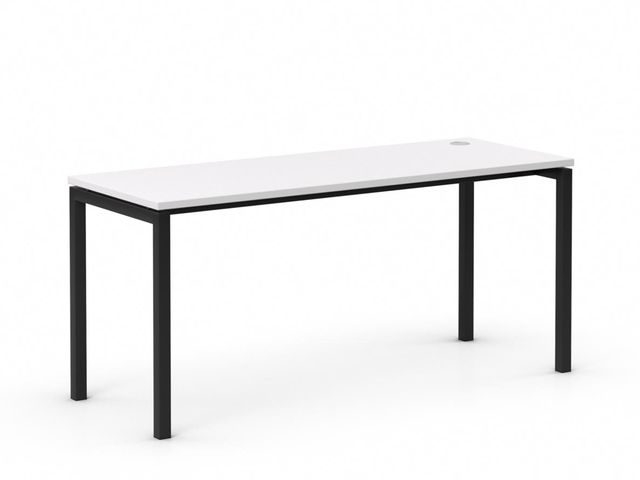 Stôl do pracovne biely RP-SPK-1600 | čierne nohy