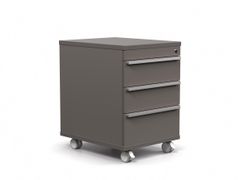Šuflíkový kontajner so zámkom šedý RP KN 3